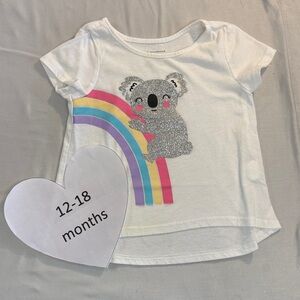 The Children's Place - Sparkly Koala Rainbow Kids Short Sleeve Tee